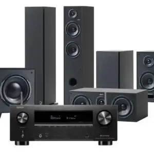Elipson Horus Black Cinema 5.1 & Denon AVR-X2800H Black for home audio and speaker systems