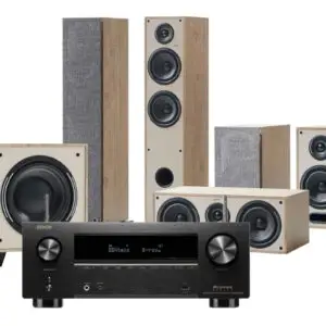Elipson Horus Beige Cinema 5.1 & Denon AVR-X2800H Black for home audio and speaker systems