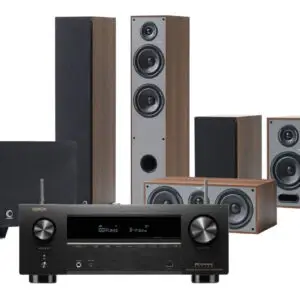 Elipson Horus Noyer Cinema 5.1 & Denon AVR-X2800H Black for home audio and speaker systems