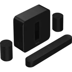 Sonos Era 100 Premium Immersive Set with Sub & Beam Black for home audio and speaker systems