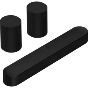 Sonos Era 100 Surround Set with Beam Black for home audio and speaker systems