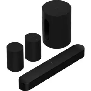 Sonos Era 100 Premium Immersive Set with Sub Mini & Beam Black for home audio and speaker systems