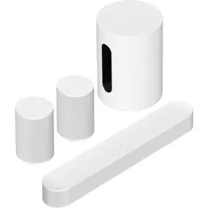 Sonos Era 100 Premium Immersive Set with Sub Mini & Beam White for home audio and speaker systems