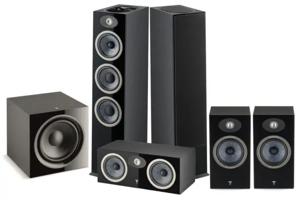 Focal Theva N3-D Black Cinema 5.1.2 for home audio and speaker systems